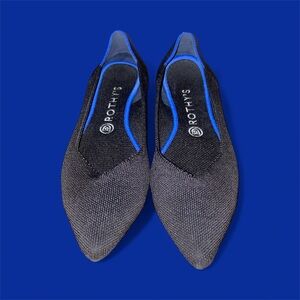 Rothy’s The Point Black Flats Slip-On Shoes Women’s Size 9.5 EUC